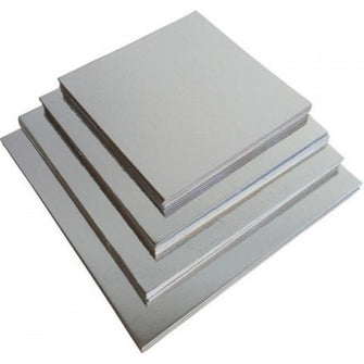 9 Inch Silver Cake Board Cardboard Square 23cm