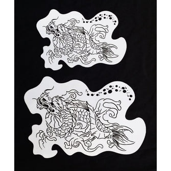 Stencil Dragon Set of 2