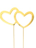Gold Double Heart Cake Topper