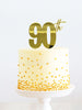 90th Gold Metal Cake Topper