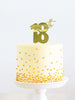 18th Gold Metal Cake Topper