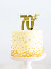 70th Gold Metal Cake Topper