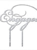 Engaged Silver Mirror Acrylic Cake Topper
