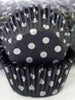 Silver Black Polka Dots 500 Bulk Cupcake Cases