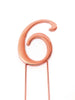 Number 6 Rose Gold Topper