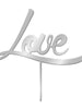 Love Silver Mirror Acrylic Cake Topper