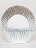 Metallic Silver Patty Cake Cases - 50 Pack